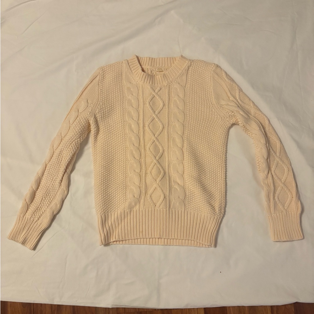 Cable Knit Cream Sweater